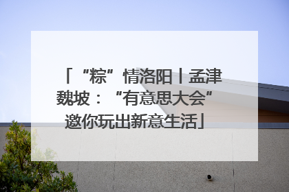 “粽”情洛阳丨孟津魏坡：“有意思大会”邀你玩出新意生活