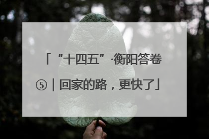 “十四五”·衡阳答卷⑤｜回家的路，更快了