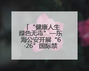 “健康人生 绿色无毒”—东海公安开展“6·26”国际禁毒日宣传活动