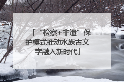 “检察+非遗”保护模式推动水族古文字融入新时代