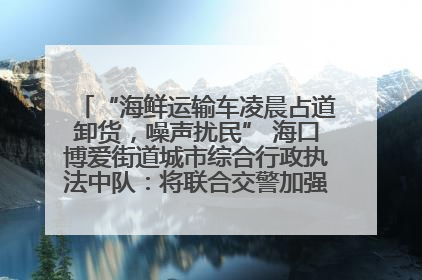 “海鲜运输车凌晨占道卸货，噪声扰民” 海口博爱街道城市综合行政执法中队：将联合交警加强长堤路一带巡逻