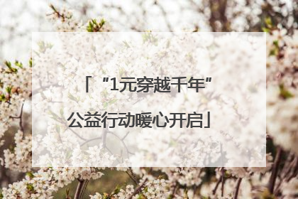 “1元穿越千年”公益行动暖心开启