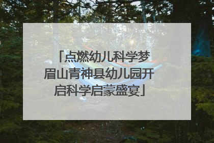点燃幼儿科学梦 眉山青神县幼儿园开启科学启蒙盛宴