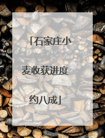石家庄小麦收获进度约八成
