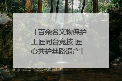 百余名文物保护工匠同台竞技 匠心共护丝路遗产