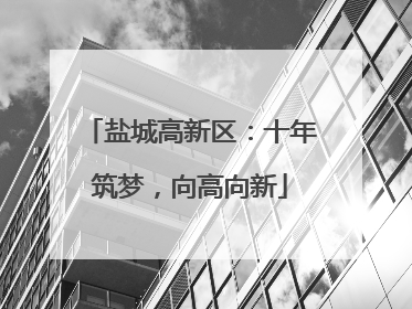 盐城高新区：十年筑梦，向高向新