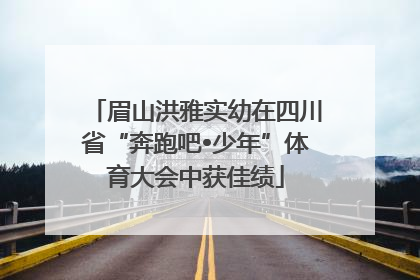 眉山洪雅实幼在四川省“奔跑吧•少年”体育大会中获佳绩