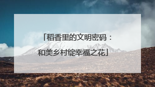 稻香里的文明密码：和美乡村绽幸福之花