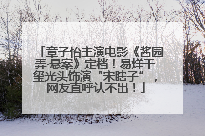 章子怡主演电影《酱园弄·悬案》定档！易烊千玺光头饰演“宋瞎子”，网友直呼认不出！