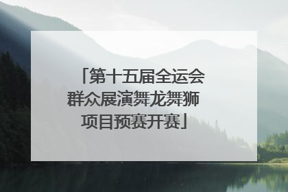 第十五届全运会群众展演舞龙舞狮项目预赛开赛