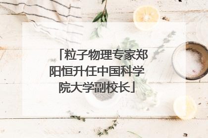 粒子物理专家郑阳恒升任中国科学院大学副校长