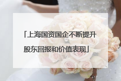 上海国资国企不断提升股东回报和价值表现