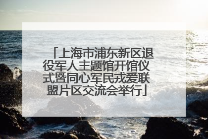 上海市浦东新区退役军人主题馆开馆仪式暨同心军民戎爱联盟片区交流会举行