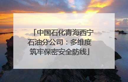 中国石化青海西宁石油分公司：多维度筑牢保密安全防线