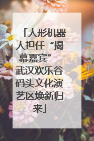 人形机器人担任“揭幕嘉宾” 武汉欢乐谷码头文化演艺区焕新归来