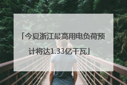 今夏浙江最高用电负荷预计将达1.33亿千瓦