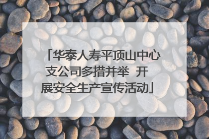 华泰人寿平顶山中心支公司多措并举  开展安全生产宣传活动