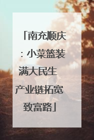 南充顺庆：小菜篮装满大民生 产业链拓宽致富路