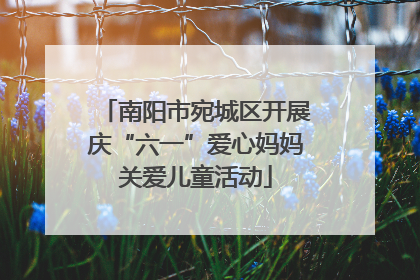 南阳市宛城区开展庆“六一”爱心妈妈关爱儿童活动