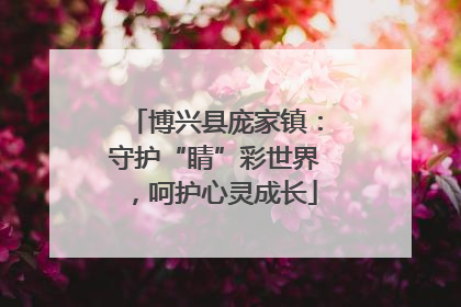 博兴县庞家镇：守护“睛”彩世界，呵护心灵成长