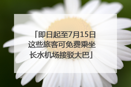 即日起至7月15日 这些旅客可免费乘坐长水机场接驳大巴