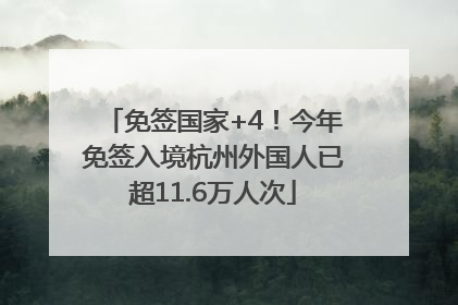 免签国家+4！今年免签入境杭州外国人已超11.6万人次
