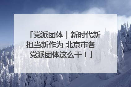 党派团体｜新时代新担当新作为 北京市各党派团体这么干！