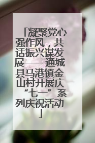 凝聚党心强作风，共话振兴谋发展——通城县马港镇金山村开展庆“七一”系列庆祝活动