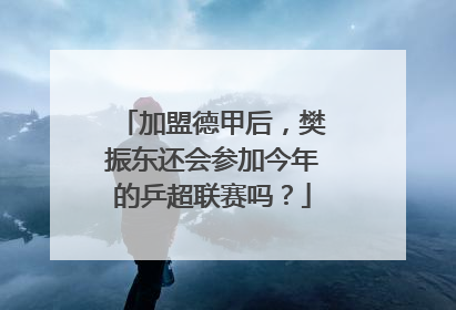 加盟德甲后，樊振东还会参加今年的乒超联赛吗？