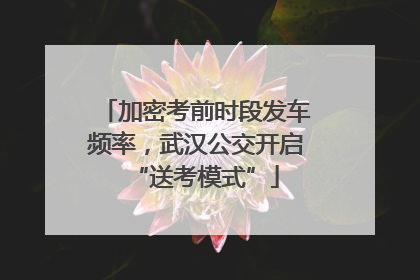 加密考前时段发车频率，武汉公交开启“送考模式”