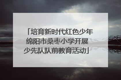 培育新时代红色少年 绵阳市桑枣小学开展少先队队前教育活动