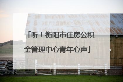 听！衡阳市住房公积金管理中心青年心声