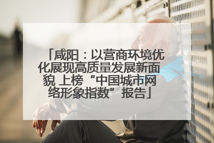 咸阳：以营商环境优化展现高质量发展新面貌 上榜“中国城市网络形象指数”报告