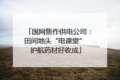 国网焦作供电公司：田间地头“电课堂” 护航药材好收成