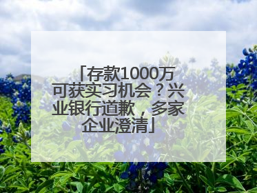 存款1000万可获实习机会？兴业银行道歉，多家企业澄清