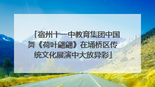 宿州十一中教育集团中国舞《荷叶翩翩》在埇桥区传统文化展演中大放异彩