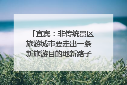 宜宾：非传统景区旅游城市要走出一条新旅游目的地新路子｜话锦绣·说安逸