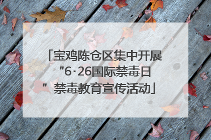 宝鸡陈仓区集中开展“6･26国际禁毒日”禁毒教育宣传活动