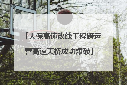 大保高速改线工程跨运营高速天桥成功爆破