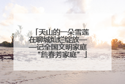 天山的一朵雪莲在聊城灿烂绽放——记全国文明家庭“詹春芳家庭”