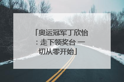 奥运冠军丁欣怡：走下领奖台 一切从零开始