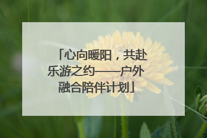 心向暖阳，共赴乐游之约——户外融合陪伴计划