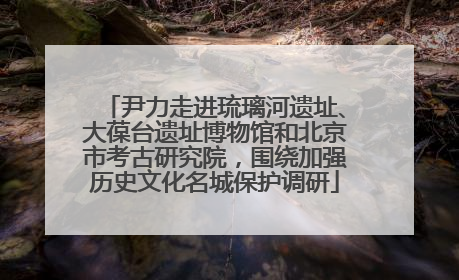 尹力走进琉璃河遗址、大葆台遗址博物馆和北京市考古研究院，围绕加强历史文化名城保护调研