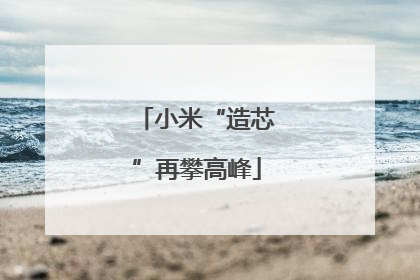 小米“造芯”再攀高峰
