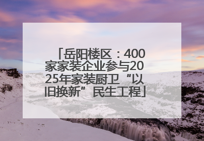 岳阳楼区：400家家装企业参与2025年家装厨卫“以旧换新”民生工程