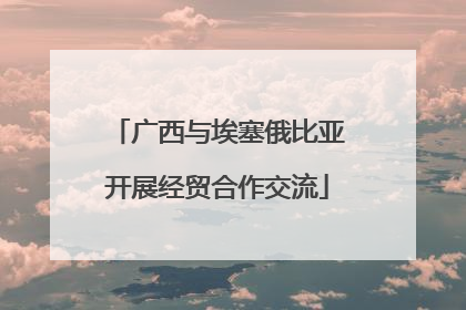 广西与埃塞俄比亚开展经贸合作交流