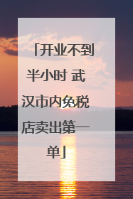 开业不到半小时 武汉市内免税店卖出第一单