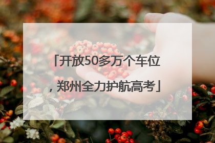 开放50多万个车位，郑州全力护航高考