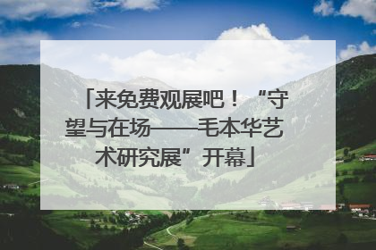 来免费观展吧！“守望与在场——毛本华艺术研究展”开幕