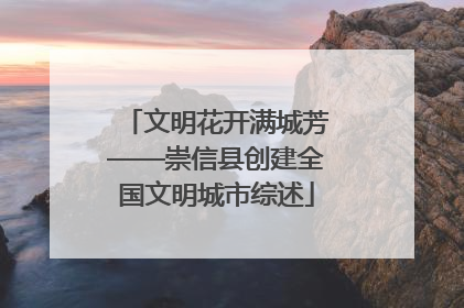 文明花开满城芳——崇信县创建全国文明城市综述